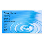 Clean blue water ripples business card templates