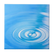 Clean blue water ripples ceramic tiles