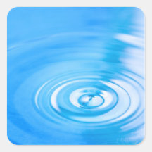 Clean blue water ripples square sticker
