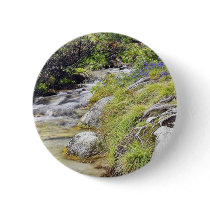 Clean Cold Stream In High Tatras In Slovakia buttons by lifesphere Clean Cold Stream In High Tatras In Slovakia buttons