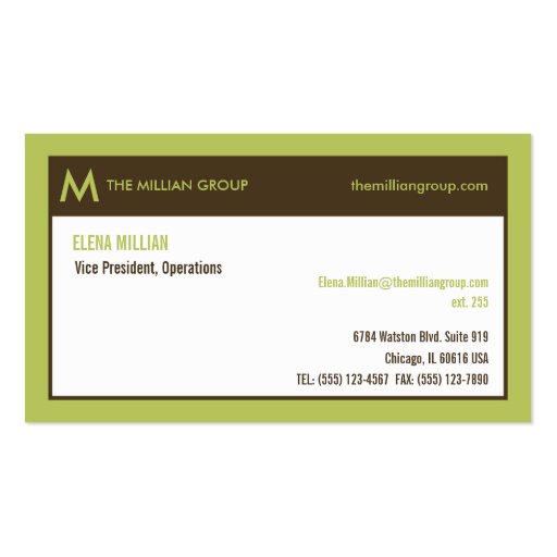 Clean Corporate Card Business Card Template (front side)