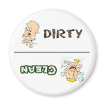 Clean Dirty Baby Dishwasher Magnet