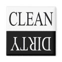 Clean dirty-Black dishwasher magnet magnet