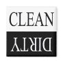 Clean dirty-Black dishwasher magnet Clean dirty-Black dishwasher magnet
