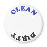 Clean/Dirty Blue and Black Dishwasher Magnet