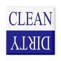 Clean dirty-blue dishwasher magnet magnet