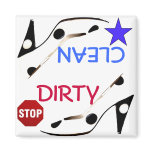 Clean Dirty Dishes with Cute High Heel Shoes magnets