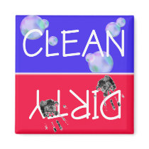 CLEAN-DIRTY Dishwasher Magnet by MagnetMadness CLEAN-DIRTY Dishwasher Magnet