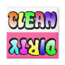 Clean Dirty Dishwasher magnet