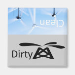 Clean dirty Dishwasher Magnets magnets