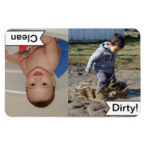 Clean Dirty Dishwasher Photo Magnet