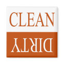 Clean dirty-Orange dishwasher magnet magnet