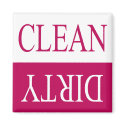 Clean dirty-Pink dishwasher magnet magnet