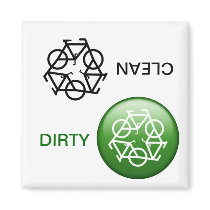 "CLEAN / DIRTY" Re-Cycle Dishwasher Magnet