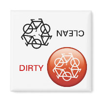 "CLEAN / DIRTY" Re-Cycle Dishwasher Magnet