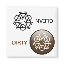 "CLEAN / DIRTY" Re-Cycle Dishwasher Magnet