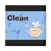 Clean dishes magnets