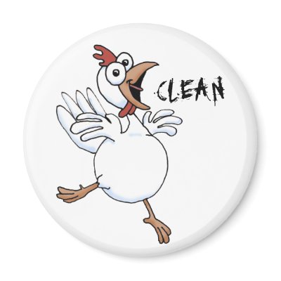 CLEAN  dishwasher (happy chicken) Fridge Magnet by graphicdoodles