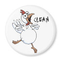 CLEAN  dishwasher (happy chicken) magnets