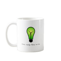 Clean Energy Bulb - Mug by greenearthdesigns Clean Energy Bulb - Mug
