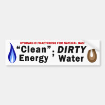 Clean Energy; Dirty Water Bumper Sticker (white)
