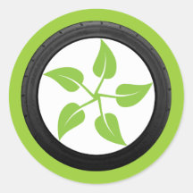Clean Green Power Round Sticker