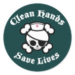 Clean Hands Save Lives stickers