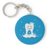Clean happy tooth with bubbles keychain