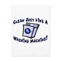 Clean Like A Washing Machine postcards by goldnsun Clean Like A Washing Machine postcards