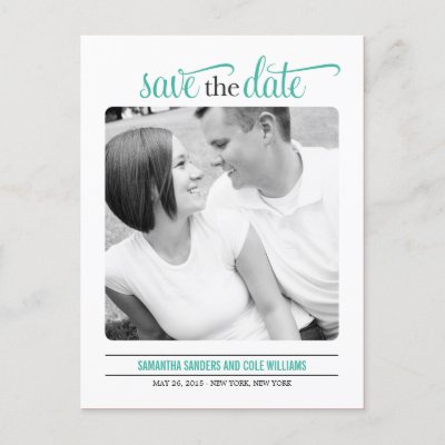 Clean Look Save The Date Card Postcards