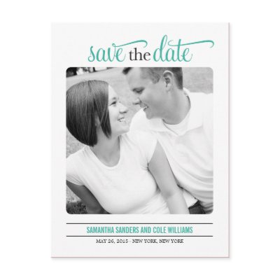 Clean Look Save The Date Card Postcards