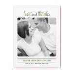 Clean Look Wedding Thank  You Card Postcards