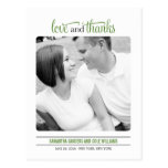 Clean Look Wedding Thank  You Card postcards