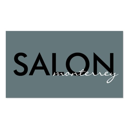 Clean, Modern Salon Business Card (front side)
