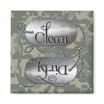 Clean N Dirty Dog Tags 3 (Dishwasher Magnet)