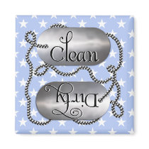 Clean N Dirty Dog Tags 9 (Dishwasher Magnet)