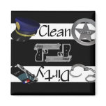 Clean or Dirty Arrest Dishwasher Magnet