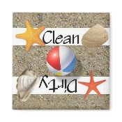Clean or Dirty Beach Dishwasher Magnet magnet