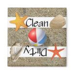 Clean or Dirty Beach Dishwasher Magnet
