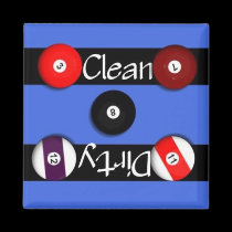 Clean or Dirty Billards Dishwasher Magnet by Country1969 Clean or Dirty Billards Dishwasher Magnet