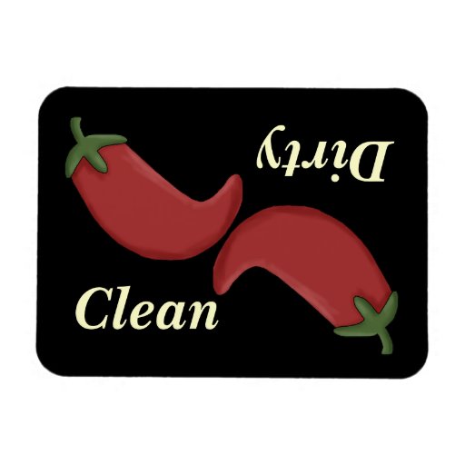 Clean or Dirty Chili Peppers Dishwasher Zazzle