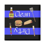 Clean or Dirty Cookout Dishwasher Magnet