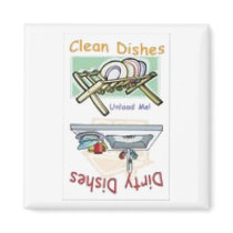 Clean or Dirty Dishes Magnet