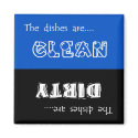 Clean or Dirty Dishwasher Magnet by randomocity Clean or Dirty Dishwasher Magnet