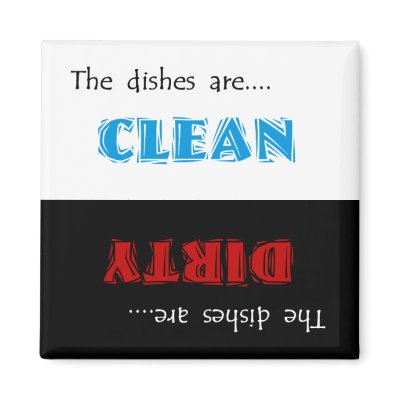 Clean or Dirty Dishwasher Magnet by randomocity