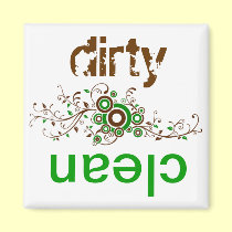 Clean or Dirty Diswasher Magent - Green & Brown magnets