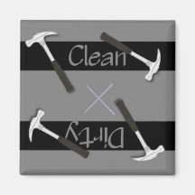 Clean or Dirty Hammer Dishwasher Magnet