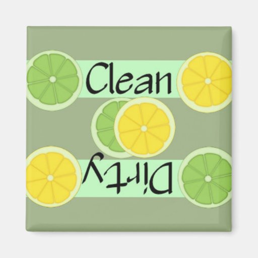 Clean or Dirty Limes and Lemons Dishwasher Zazzle