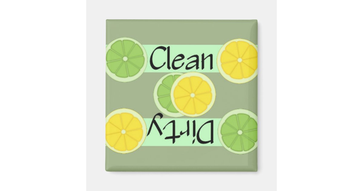 Clean or Dirty Limes and Lemons Dishwasher Zazzle