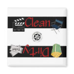 Clean or Dirty Movies Dishwasher Magnet